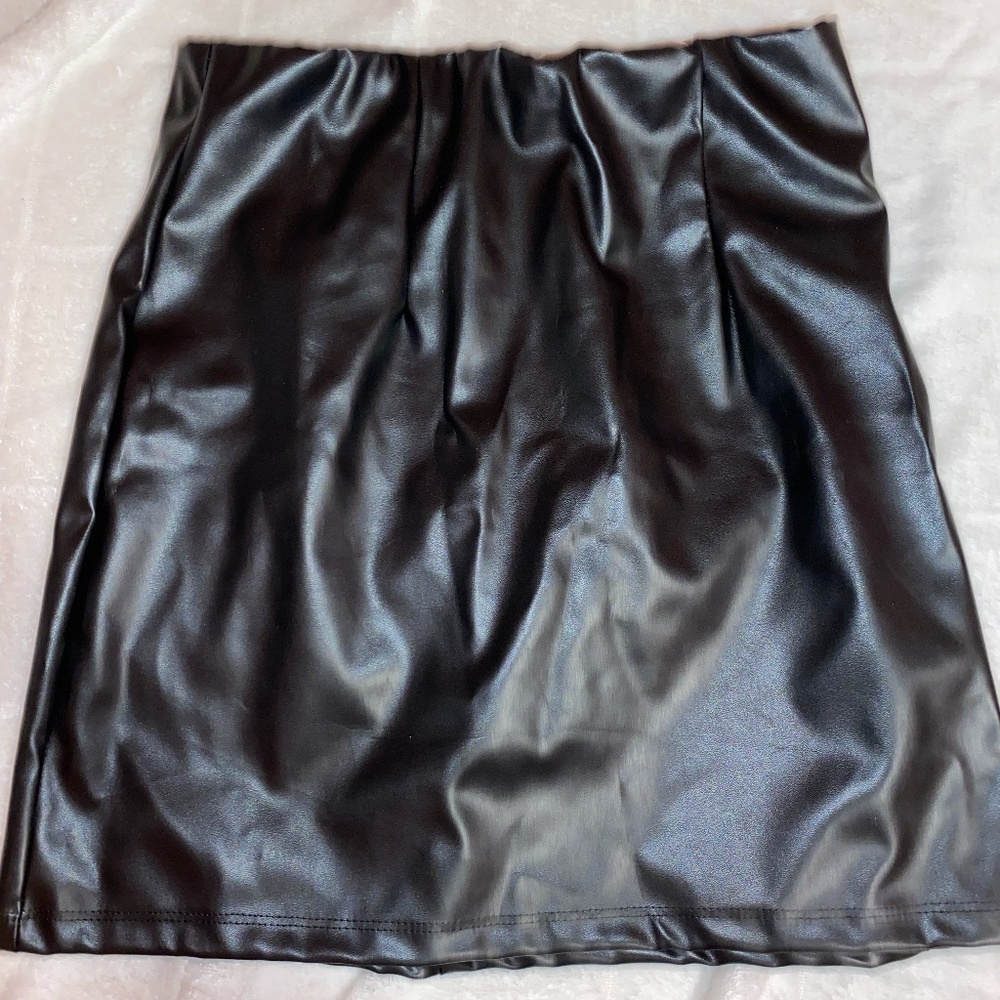 asos leather skirt